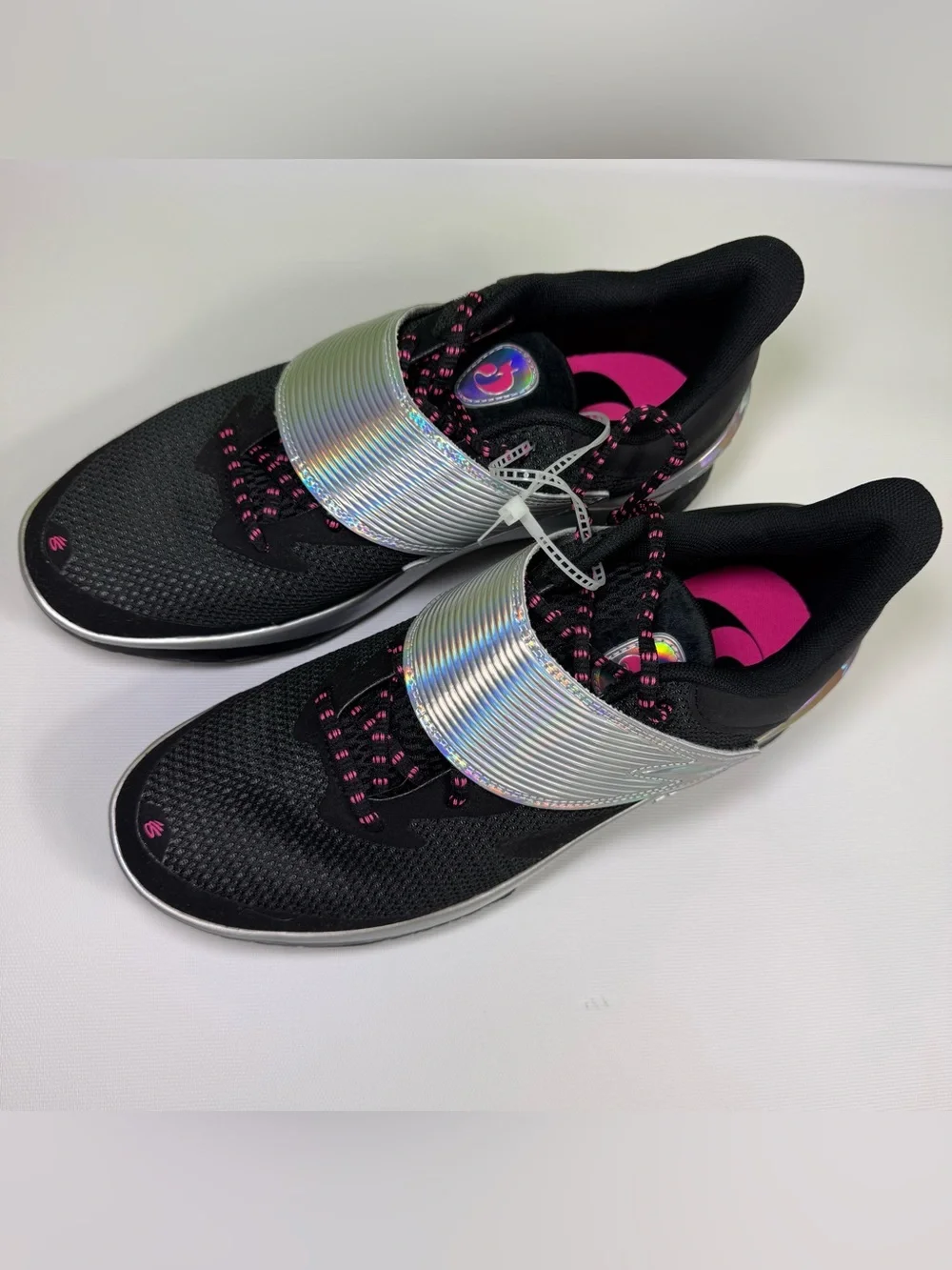 Under Armour Curry Fox 1 Gamer Basketball Shoes Black Silver Pink Size 10.5 new